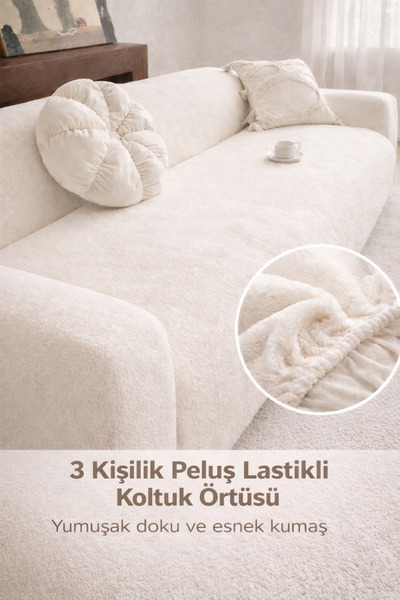 seltenet Welsoft 3 Kişilik Kanepe Örtüsü | Lastikli Koltuk Örtüsü | Koltuk Kı...