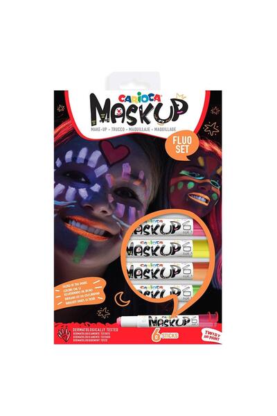 CARIOCA Yüz Boyası 6 GR 6 Renk Fosforlu 43156