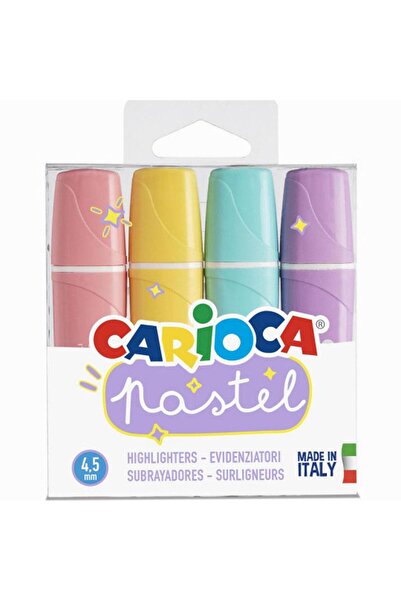 carioca قلم تحديد فسفوري باستيل 4 قطع 43167