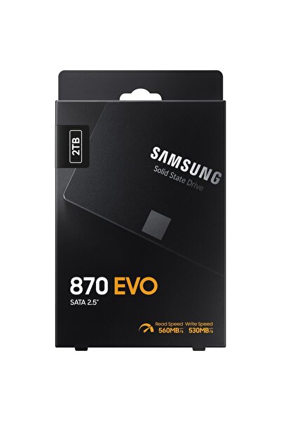 Samsung 2TB MZ-77E2T0BW 870 EVO SSD 2.5" SATA3 SSD 560-530 Harddisk