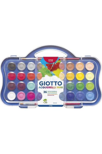 Giotto Sulu Boya 23mm 36 Renk Plastik Kutu Set