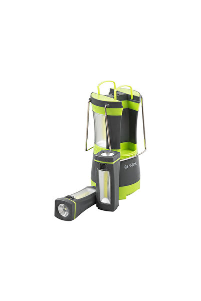 Genel Markalar SL-8701 Yeşil 2-2w Ayrılabilir Mini El Feneri LED Kamp Feneri