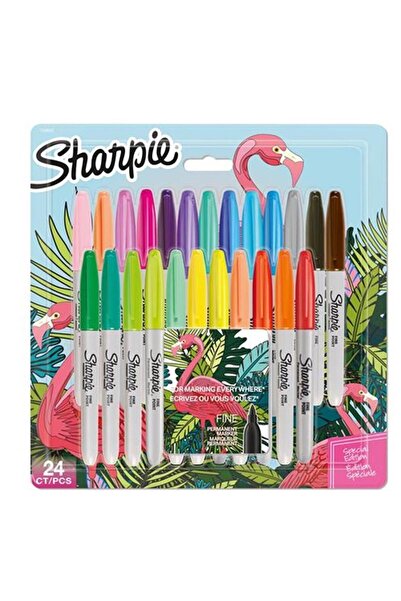 Sharpie Markör Permanent Fine 24 Lü Bls Flamingo