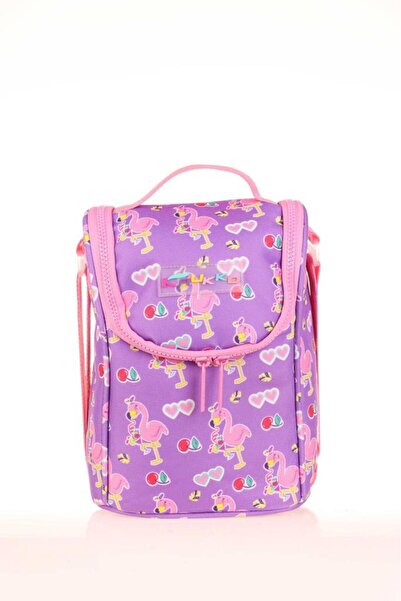 KAUKKO حقيبة غداء فلامينجو مرصعة بالأحجار - للأطفال L7137