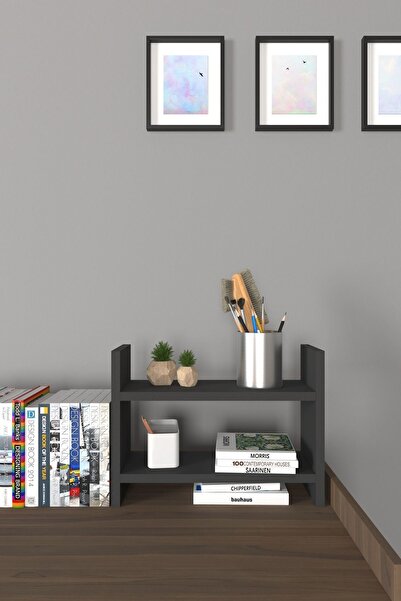 Mirobi رف مكتبي مزخرف متعدد الأغراض بلون أنثراسيت من Arles