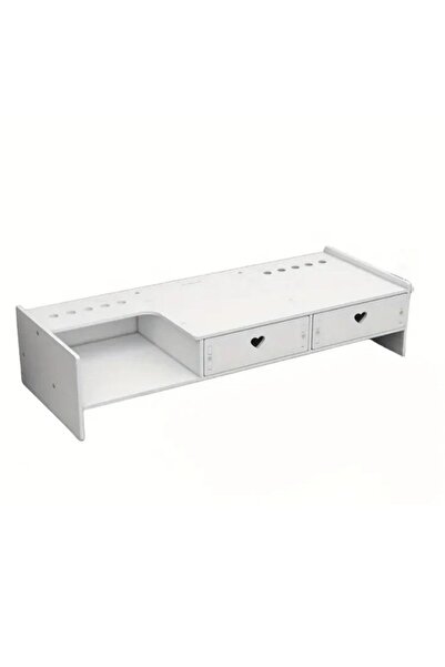 divendi-ro Suport monitor multifuncțional cu 2 sertare, lemn cu plastic, 49x1...