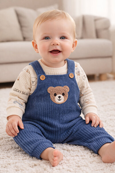 MYZİ STORE %100 Pamuk Lucky Bear Desenli Bebek Tulumu – Terletmez, Cilt Dostu...