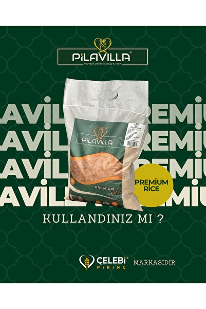 TERME ÇELEBİ Pilavilla Premium Pirinç | İri Taneli Terme Pirinci | Premium Kalite Pirinç 5KG