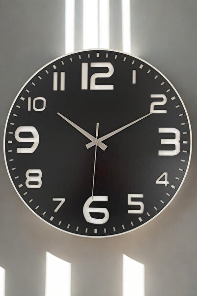 EETC Ev Hediyesi Büyük Rakamlı Modern Dekoratif Ahşap Duvar Saati - Sessiz Me...