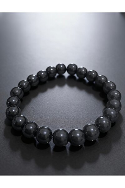 nss sky rock 8mm Globe Cut Hematite Natural Stone Bracelet 15-16 cm Stylish a...