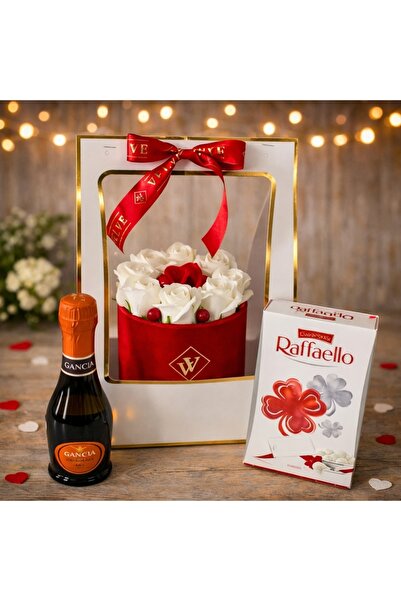velve Pachet Special Valentine,Prosecco Gancia 200ml, praline Raffaello, 9 tr...