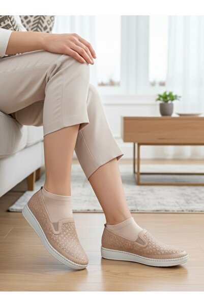 Ceylans Genuine Leather Inside Orthopedic Sole Women's Shoes Vb24N