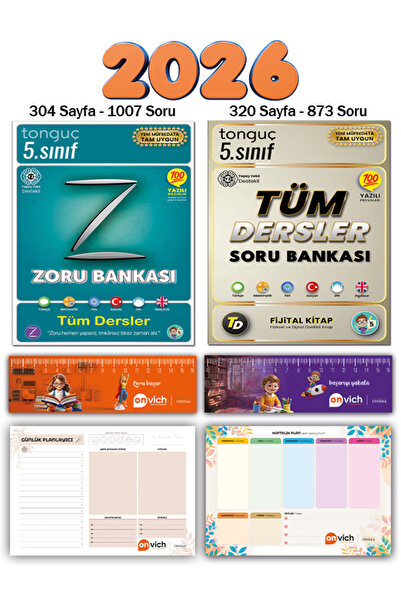 Tonguç Yayınları 5. Sınıf Zoru Bankası - Tüm Dersler Fijital Soru Bankası Set...