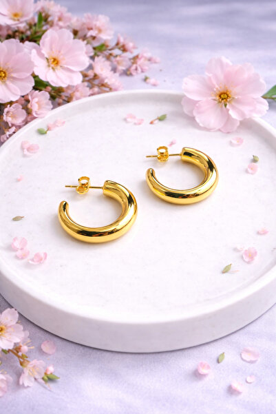 Yush aksesuar PINTEREST BOMBELİ ÇELİK KÜPE