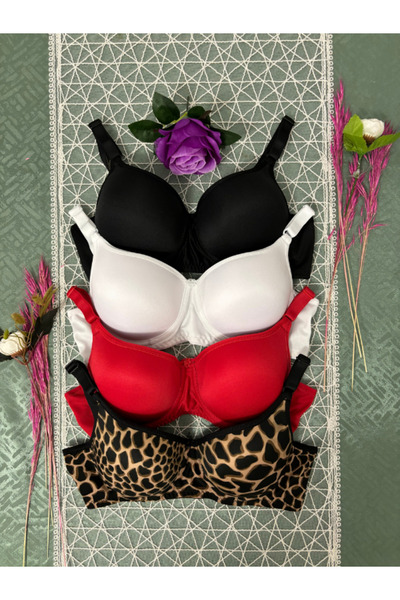 Kerem Giyim Kadın Dolgusuz Balenli 4lü Sütyen Takımı