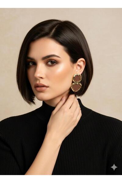 HAZAL KAYA ATELIER أقراط نسائية على شكل مخلب قهوة