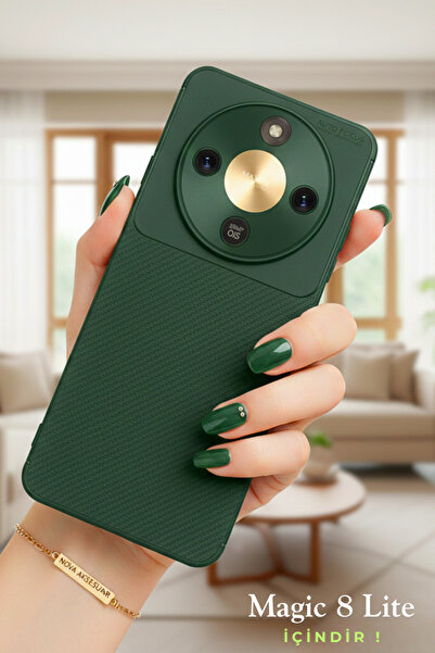 cepmoda حافظة هاتف HONOR “MAGİC 8 LİTE” من كاربون فوكس - تصميم كربوني، غطاء س...