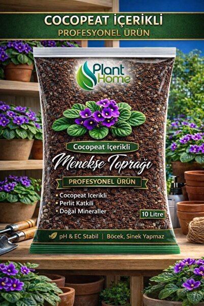 plant-home 10 Litre Menekşe Toprağı - Sardunya ve Salon Bitkisi Toprağı Karışımı