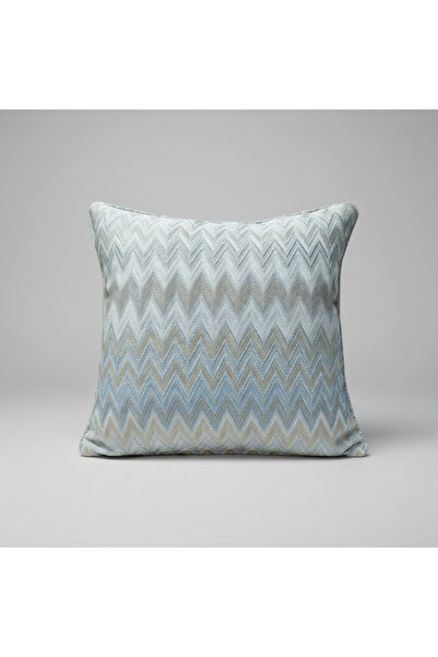 pufftable غطاء وسادة مزخرف بنمط متعرج 45*45 من القماش المنسوج اللامع من السلس...