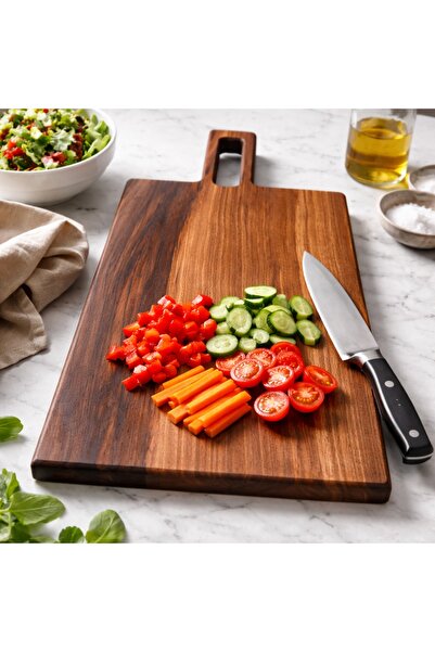 HİCOWOOD لوح تقديم وتقديم طعام من خشب الجوز الطبيعي - مصنوع يدويًا - يُكتب عل...