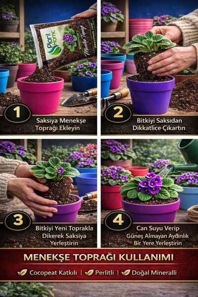 plant-home 10 Litre Menekşe Toprağı - Sardunya ve Salon Bitkisi Toprağı Karışımı