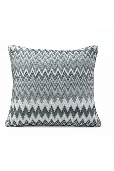 pufftable غطاء وسادة مزخرف بنمط متعرج 45*45 من القماش المنسوج اللامع من السلس...