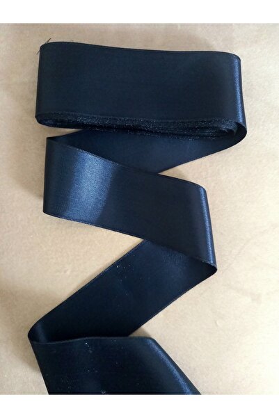 yörük tuhafiye Dark Navy Blue Double-Sided Satin Ribbon 6 cm 10 Meters One Ro...