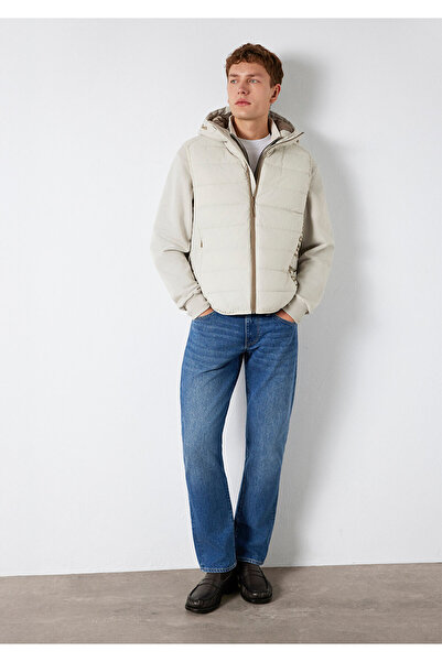 Mavi Kapüşonlu Yelek Ay Taşı Beji Erkek Non Denim Yelek M0110554-70144