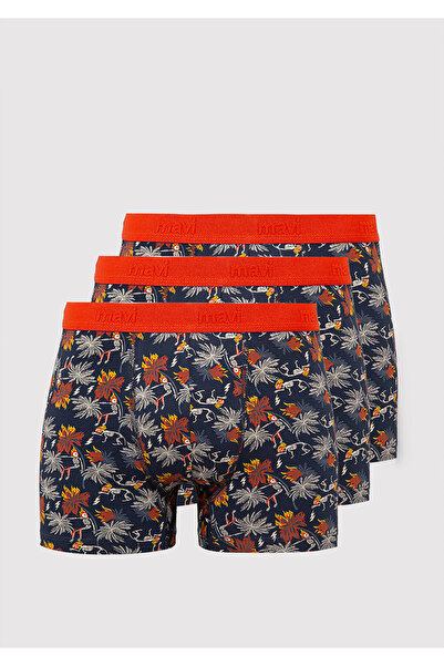 Mavi 3-Pack Printed Navy Blue Boxer 0912241-85585