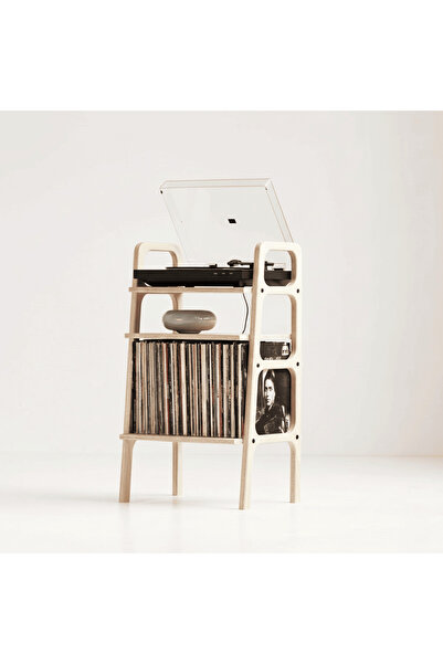 Woodesk Aria, Ahşap Kitaplık Ve Pikap Standı, 90x50, Natural Renk