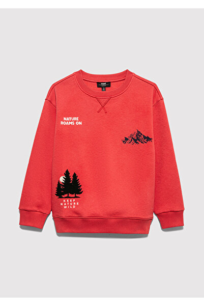 Mavi Nature Roams On Baskılı Turuncu Sweatshirt 6S10148-71079