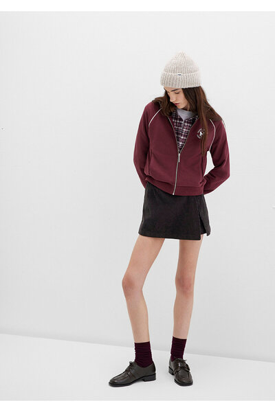 Mavi Velvet Brown Shorts Skirt 1410234-90892