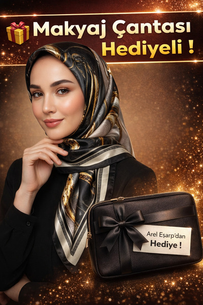 Picasso وشاح كريستالي أسود بمظهر حريري – تصميم أنيق من التويل 90×90