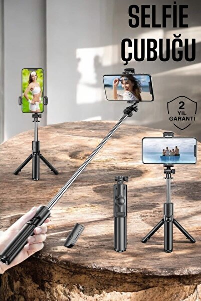 Lisinya Remote Controlled Tripod Phone Holder Selfie Stick 360 Degree Rotatab...