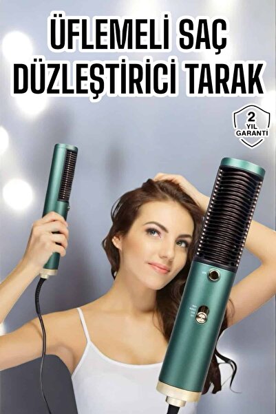 Lisinya Blow Dryer Comb Hair Straightener Blow Dryer with Tight Teeth Portabl...