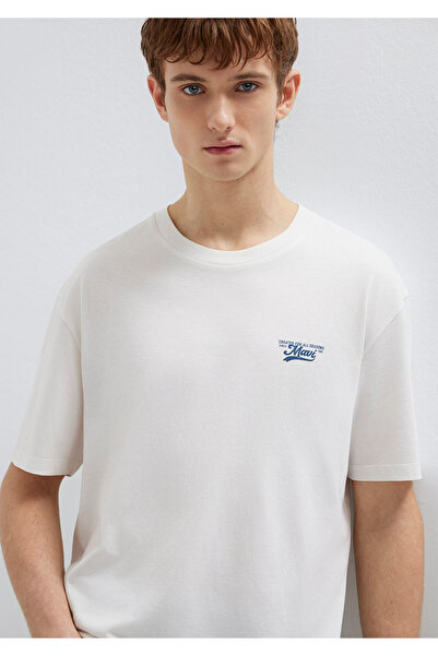 Mavi Tricou Ecru imprimat Loose Fit / Croi lejer 0612840-70057