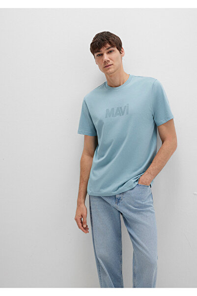 Mavi Tricou verde cu logo imprimat Regular Fit / Normal Cut 0612896-70838