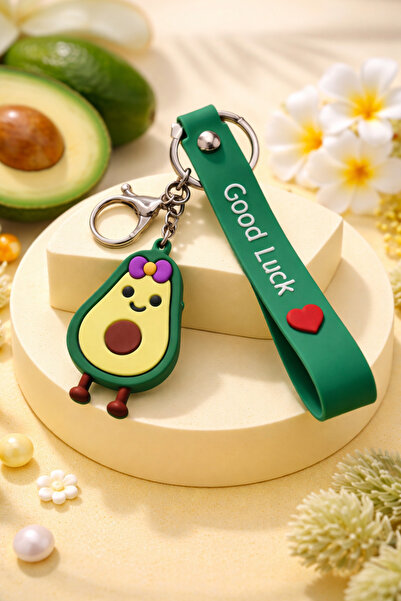 OEM Breloc Avocado Cu Mesaj „Good Luck” – Accesoriu Drăgălaș Pentru Chei sau ...