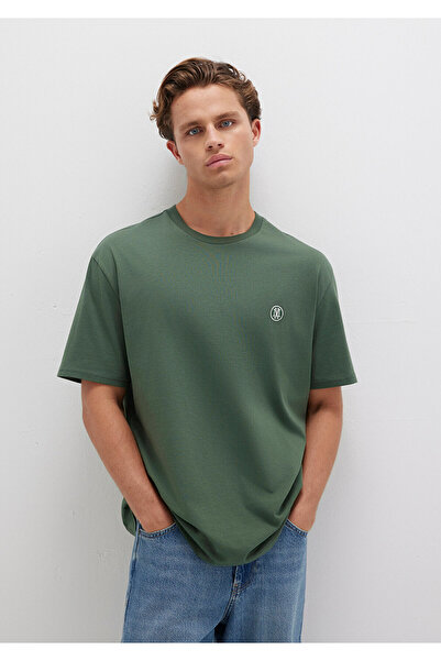 Mavi Tricou verde brodat cu logo-ul Seal, cu croiala lejeră/potrivire lejeră,...