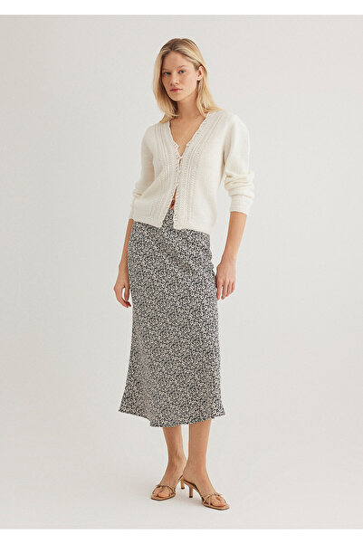 Mavi Printed Beige Midi Skirt 1310583-89851