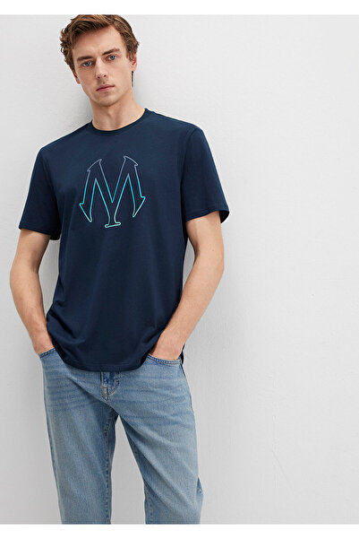 Mavi Μπλουζάκι με τυπωμένο λογότυπο Navy Blue κανονική εφαρμογή / κανονική κο...