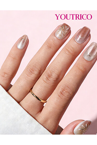 Youtrico 30 قطعة من الأظافر الصناعية الجديدة المعبأة، تأتي مع أدوات ارتداء، ق...