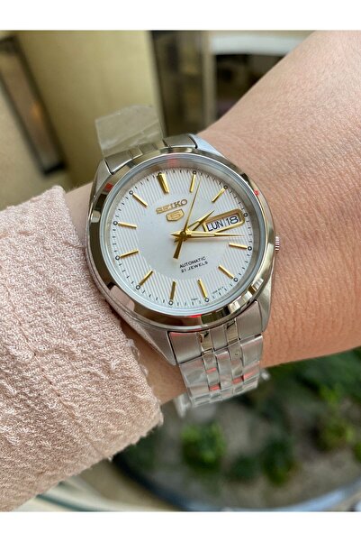 Seiko 5 Snkl17K1 Automatic Steel Gray White Dial 5 Atm Men's Wristwatch