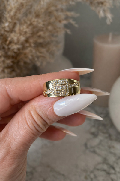 XUPING JEWELRY Taşlı Kalın Model Yüzük Kadın Şık Trend Aksesuar