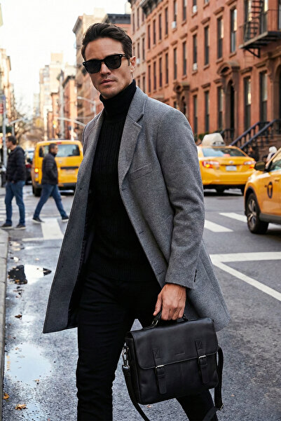 Buratti معطف رجالي ذو ياقة مونو بزر واحد من نورمال مولد، معطف رجالي 5840098