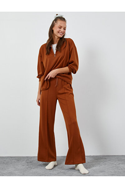 Koton Pyjamahose mit weitem Bein und Spitzenbund