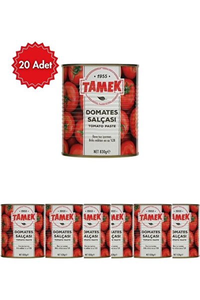 TAMEK Domates Salçası 830 gr x 20 Adet - Yoğun Kıvamlı ve Geleneksel Lezzet