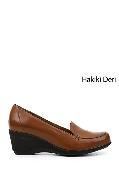 GÖNDERİ(R) Women's Wedge Sole Genuine Leather Shoes