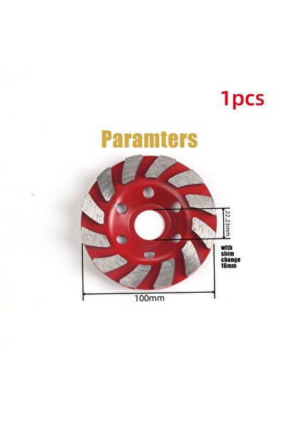 Choice قرص ماسي أحمر واحد، عبوة نصف قرص، قرص ماسي لتوربينات الخرسانة 4 بوصة، ...