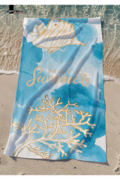 Marte Home منشفة شاطئ ملونة مطبوعة من مارين
